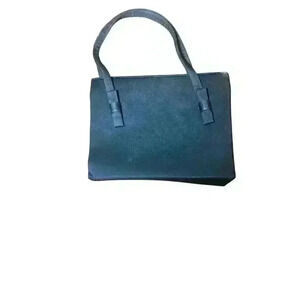 Vintage After five handbag black top clasp with cute bow details